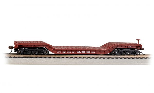 Bachmann HO 18337 52' CENTER-DEPRESSED FLAT CAR - SANTA FE #90000