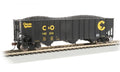 Bachmann HO 18729 BETHLEHEM STEEL 100 TON 3 BAY HOPPER - CHESSIE SYSTEM (C&O®) #142374