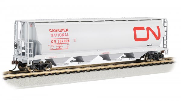 Bachmann HO 19103 CANADIAN 4 BAY CYLINDRICAL GRAIN HOPPER - CANADIAN NATIONAL #382005