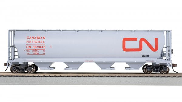 Bachmann HO 19103 CANADIAN 4 BAY CYLINDRICAL GRAIN HOPPER - CANADIAN NATIONAL #382005