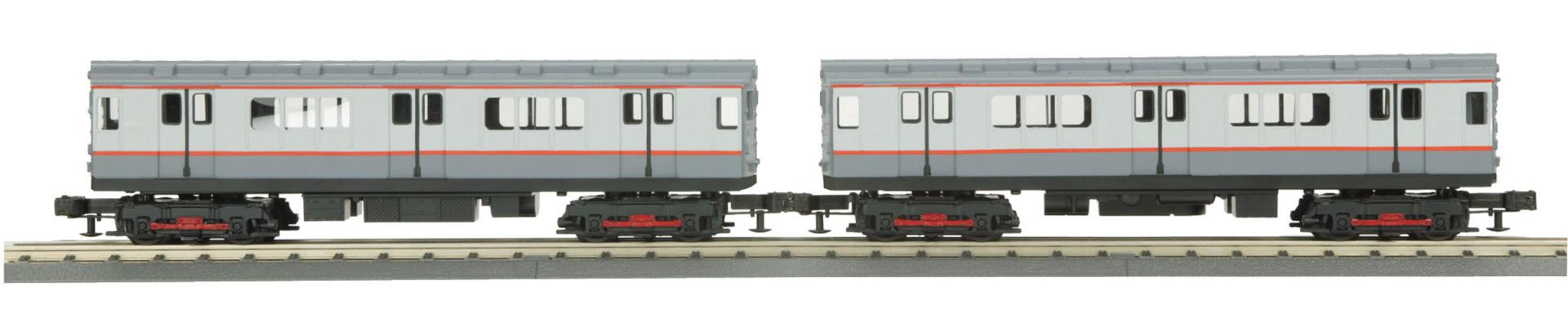 MTH 30-2373-3 Metropolitan Transportation Authority R-12 2-Car Subway Add-On Non Powered Set