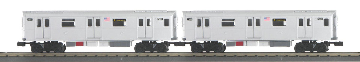 MTH 30-20191-3 Metropolitan Transportation 2-Car R142A Series Subway Set Add-On Non-Powered Set