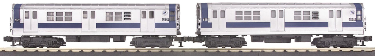 MTH 30-2122-3 Metropolitan Transportation Authority R-17 2-Car Subway Add-On Non Powered Set