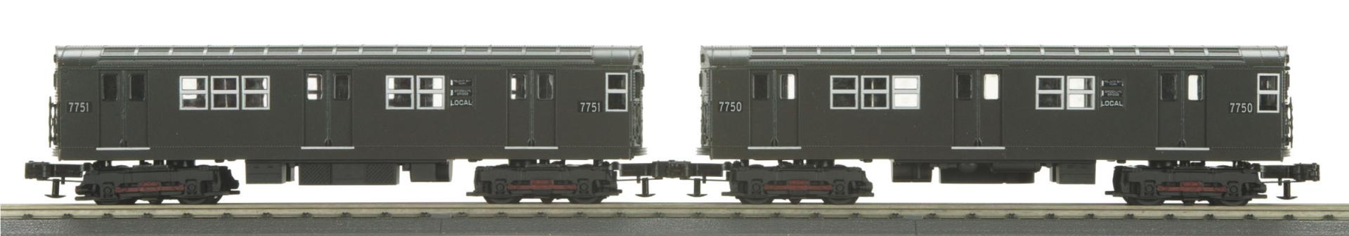 MTH 30-2446-3 Metropolitan Transportation Authority - World's Fair R-26 2-Car Subway Add-On Non Powered Set