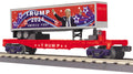 MTH 30-76850 Donald J. Trump O Gauge RailKing Flat Car w/40’ Trailer