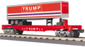 MTH 30-76839 Donald J. Trump O Gauge RailKing Flat Car w/40' Trailer