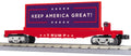 MTH 30-76837 Donald J. Trump O Gauge RailKing Flat Car w/ Billboard