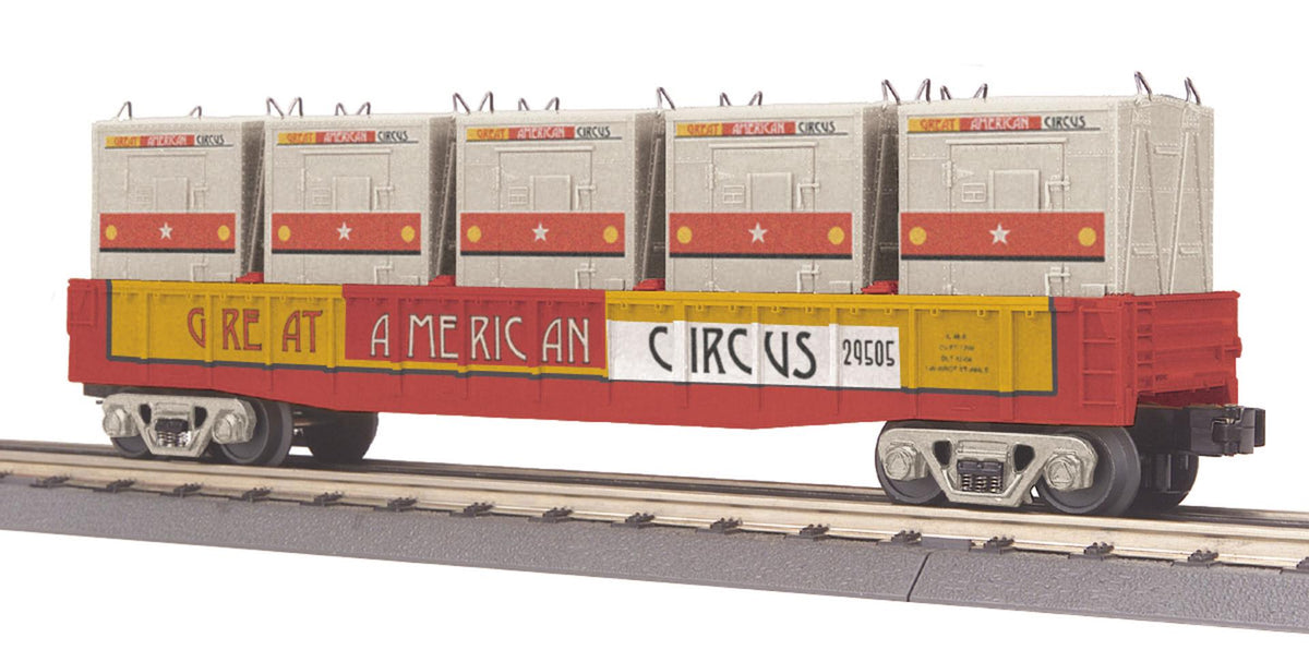 MTH 30-7277 Circus O Gauge RailKing Gondola Car w/LCL Containers