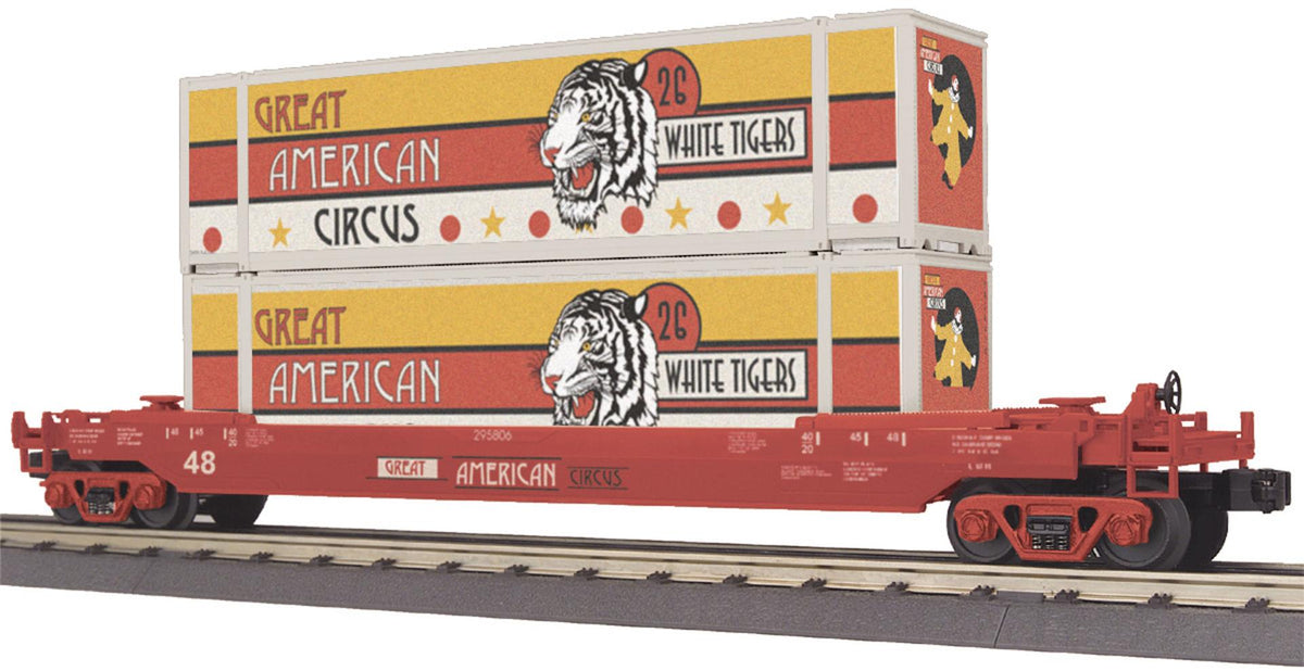 MTH 30-76235 Circus O Gauge RailKing Husky Stack Car