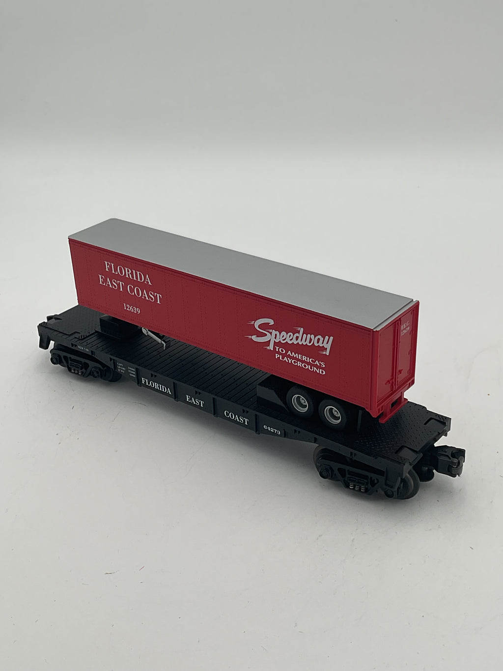 MTH 30-7627 Florida East Coast Flat Car w/ Trailer