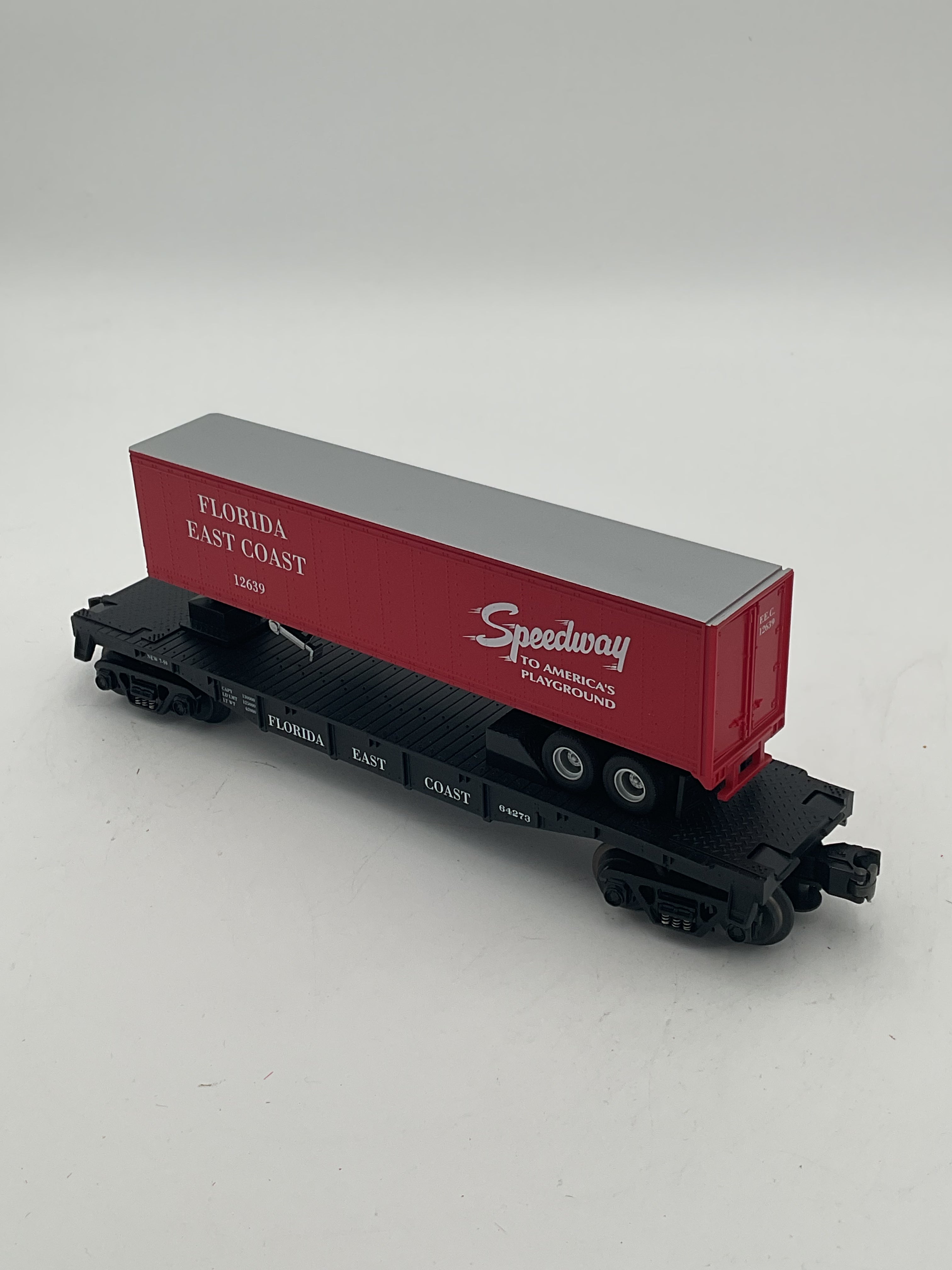 MTH 30-7627 Florida East Coast Flat Car w/ Trailer