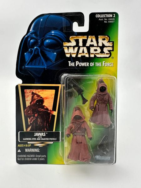 Jawas with Glowing Eyes & Blaster Pistols- The Power of the Force Collection #1- 1996